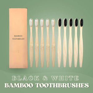 SaveItMom™ Eco-Friendly Bamboo Toothbrush Set (10-Pack)