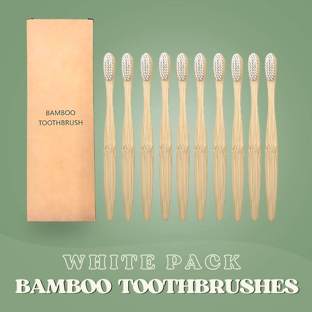 SaveItMom™ Eco-Friendly Bamboo Toothbrush Set (10-Pack)