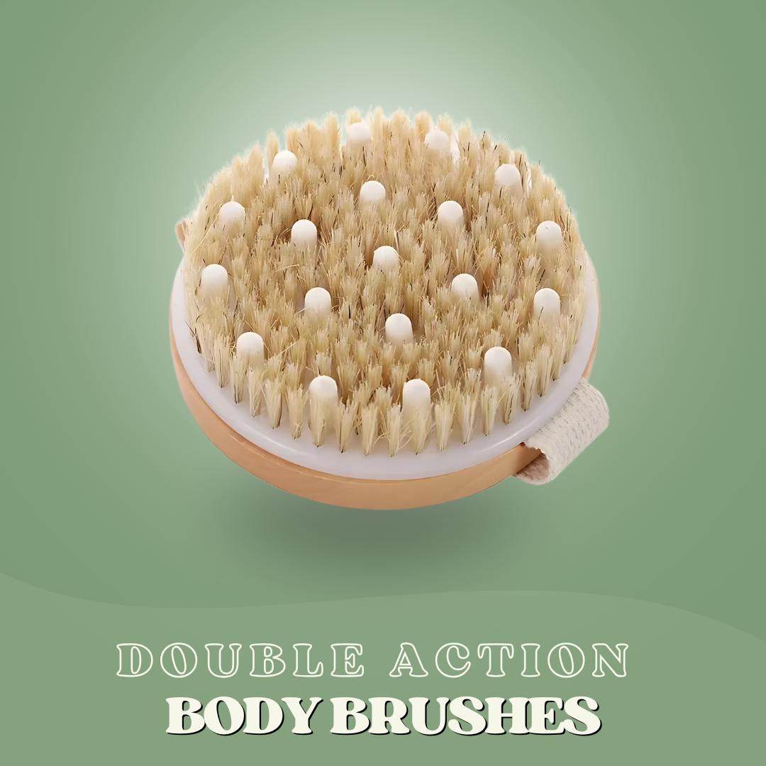 SaveItMom™ Natural Bristle Body Brushes