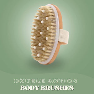 SaveItMom™ Natural Bristle Body Brushes