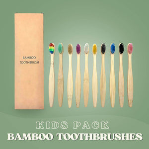 SaveItMom™ Eco-Friendly Bamboo Toothbrush Set (10-Pack)