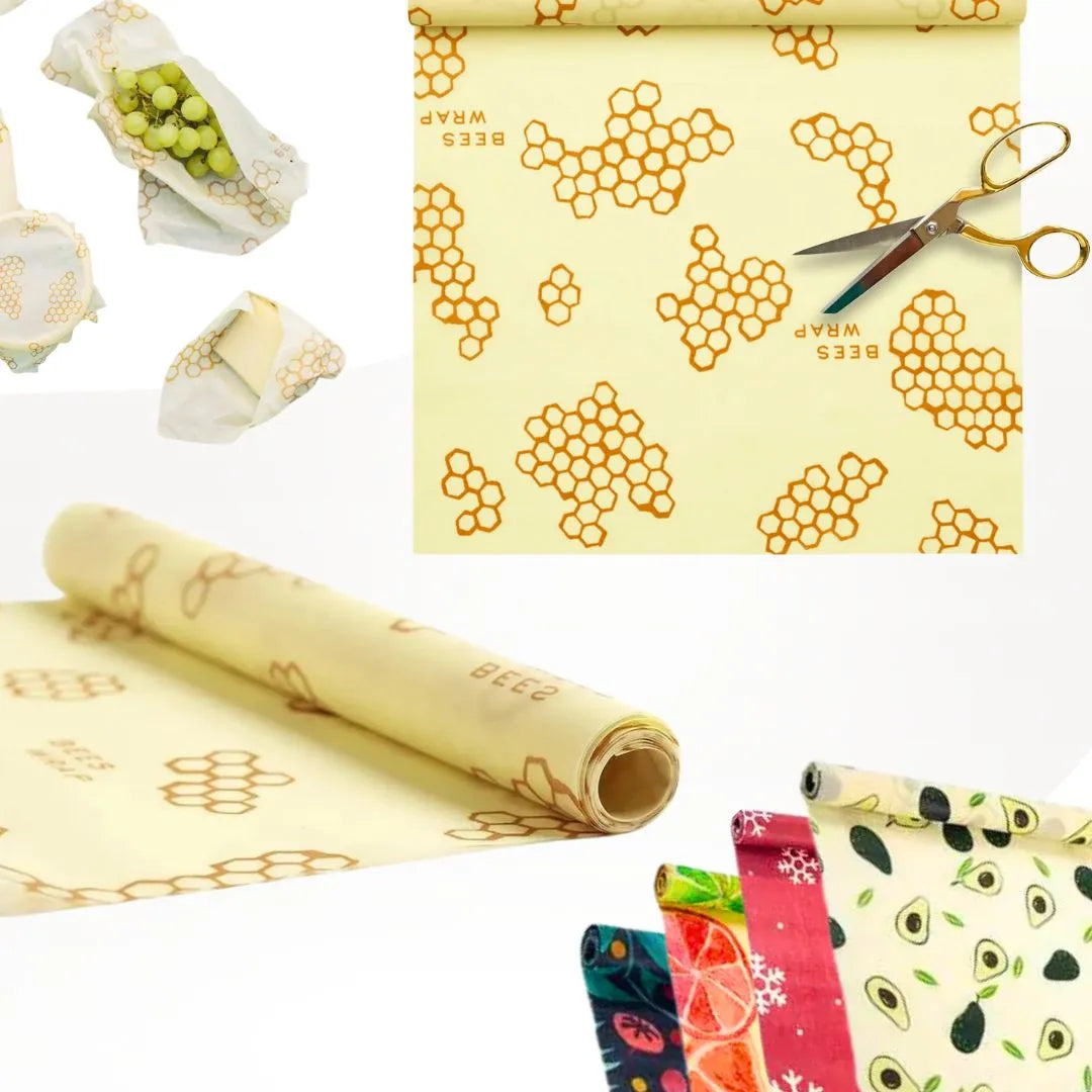 Eco-friendly SaveItMom™ Beeswax Wrap Rolls for sustainable food storage, reusable and plastic-free alternative to cling wrap